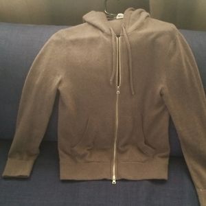 Club Monaco Grey, Zip-Up Cashmere hoodie, Size M